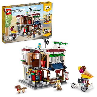 LEGO Creator 3in1 Downtown Noodle Shop House to Bike Shop or Arcade Modular Building Set 31131, Toy Gift for Kids 8 Plus Years Old, List Price is $44.99, Now Only $35.99