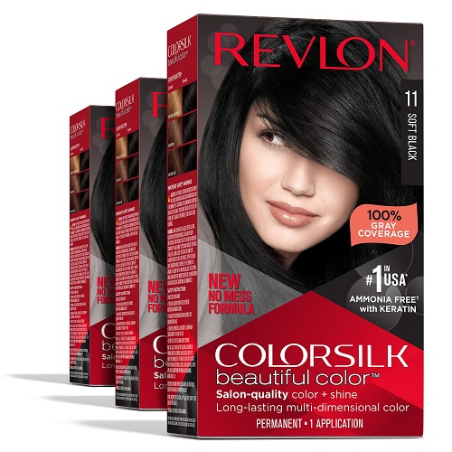 速抢！Revlon Colorsilk 持久护发染发剂，11 Soft Black色，3包，原价$14.97，现点击coupon后仅售$7.17，免运费。多色可选！购满$20减$8
