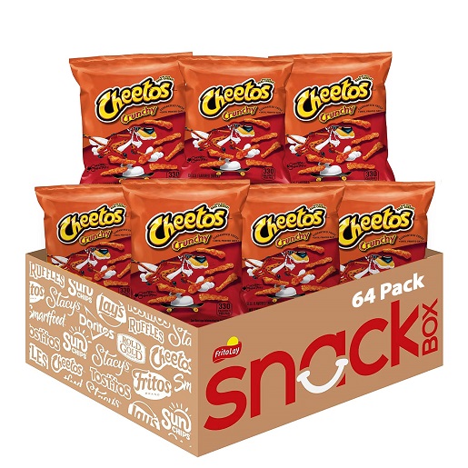 Cheetos Crunchy Cheese Flavored Snacks, 2 Ounce (Pack of 64) Crunchy 2 Ounce (Pack of 64), Now Only $24.44
