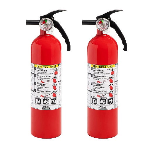 Kidde Fire Extinguisher for Home, 1-A:10-B:C, Dry Chemical Extinguisher, Red, Mounting Bracket Included, 2 Pack 2 Pack Basic Fire Extinguisher, List Price is $53.99, Now Only $29.88
