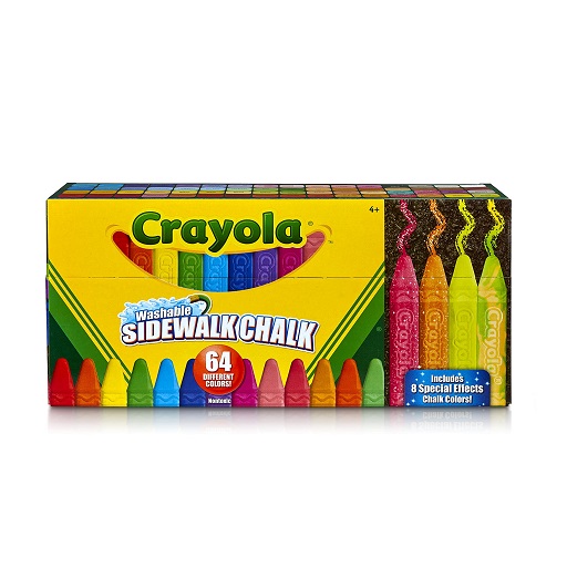 Crayola绘尔乐 可水洗 彩色粉笔 64支，原价$15.99，现仅售$8.40