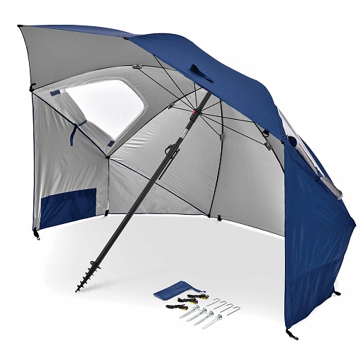 Sport-Brella Premiere UPF 50+ Umbrella Shelter for Sun and Rain Protection (8-Foot) Blue, List Price is $59.99, Now Only $36.95