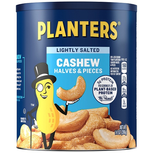 PLANTERS Lightly Salted Cashew Halves & Pieces, 14 oz. (6-Pack) Lightly Salted 6, Now Only $24.89