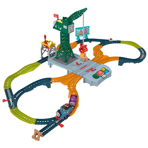 Thomas & Friends Motorized Train Set, Talking Cranky Delivery Set, Talking Crane & Battery Powered Toy Train with Songs & Sounds Thomas Talking set, List Price is $49.99, Now Only $29.99