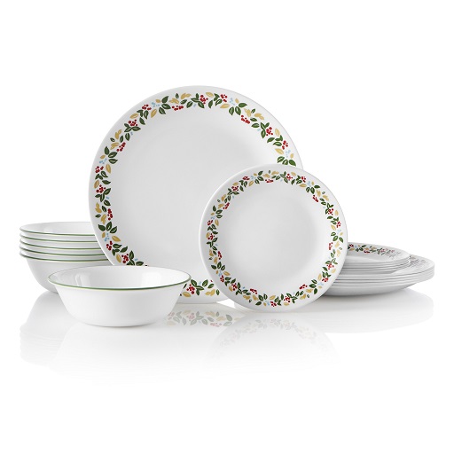Corelle Service for 6, Chip Resistant, Holiday Berries dinnerware sets, 18-piece, Now Only $49.30
