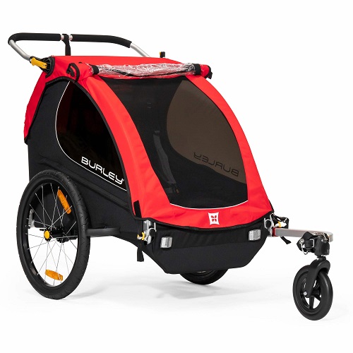 Burley Honey Bee, 2 Seat Kids Bike Trailer & Stroller, Red, List Price is $479.95, Now Only $239.93, You Save $240.02