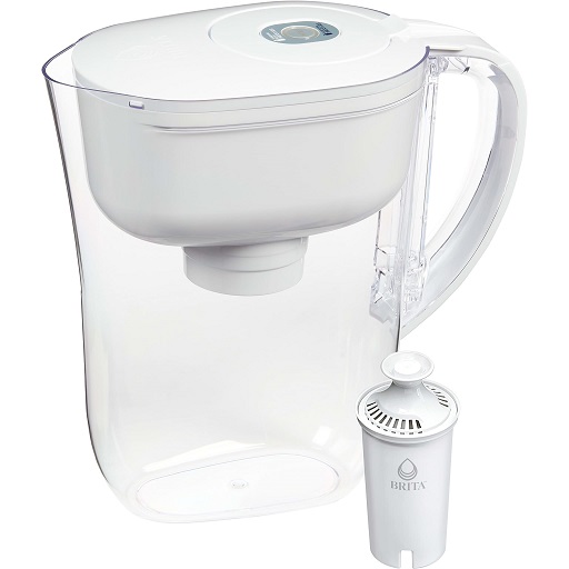 Brita Water Filter Pitcher for Tap and Drinking Water with 1 Standard Filter, Lasts 2 Months, 6-Cup Capacity, BPA Free, White White 6 Cup Standard Filter Water Pitcher,  Only $13.98