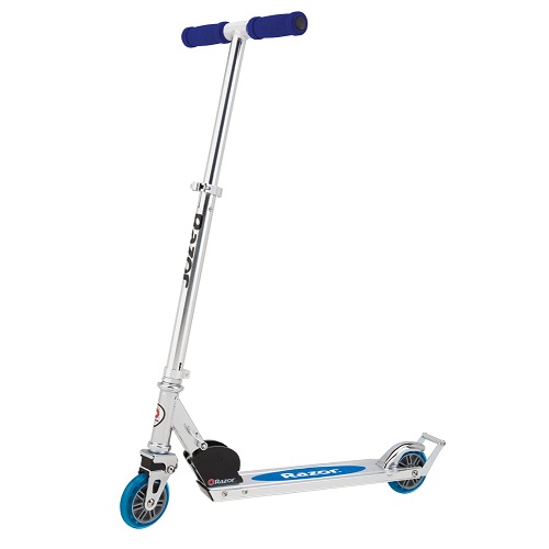 Razor A2 Kick Scooter for Kids – Wheelie Bar, Foldable, Lightweight, Front Vibration Reducing System, Adjustable Height Handlebars Blue Frustration-Free Packaging,  Only $23.71