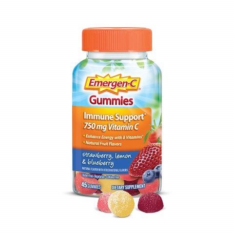 Emergen-C 750mg Vitamin C Gummies for Adults, Immune Support Gummies, Gluten Free, Strawberry, Lemon and Blueberry Flavors - 45 Count Berry 45 Count (Pack of 1), List Price is $12.99, Now Only $4.49
