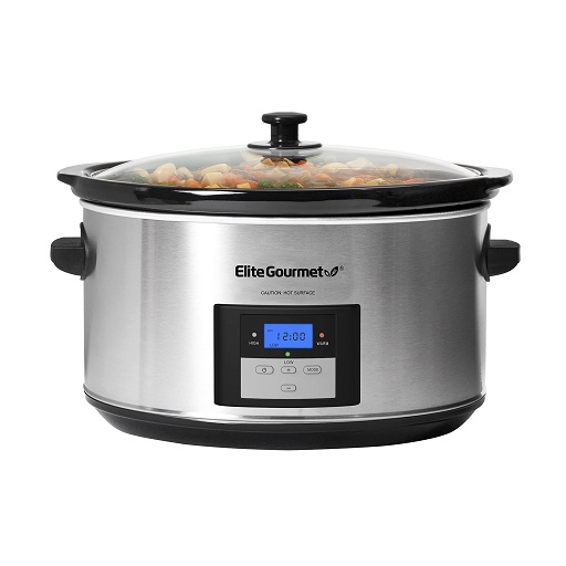 史低價！Elite Gourmet 數字不鏽鋼 慢煮鍋，8.5 誇脫大容量，原價$59.99，現僅售$44.90，免運費！