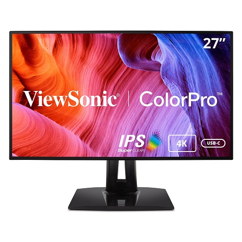 ViewSonic VP2768a-4K 27 Inch Premium IPS 4K Monitor With Advanced Ergonomics, ColorPro 100% sRGB Rec 709, 14-Bit 3D LUT, Eye Care, HDMI, USB C, DisplayPort, only $416.99