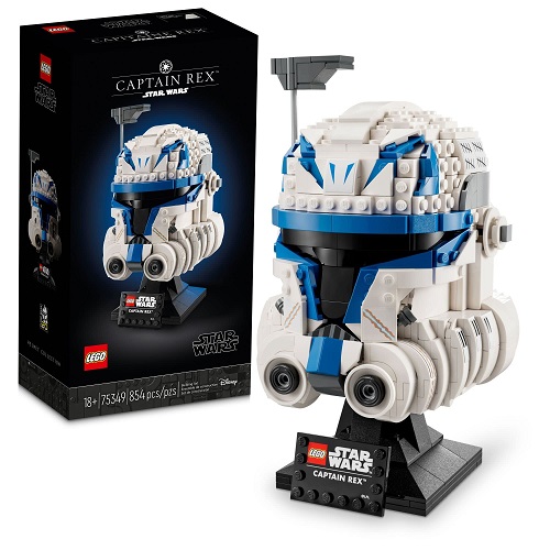 LEGO Star Wars Captain Rex Helmet Set 75349, The Clone Wars Collectible for Adults, 2023 Series Model Collection, Great Back to School Gift Idea, List Price is $69.99, Now Only $55.99