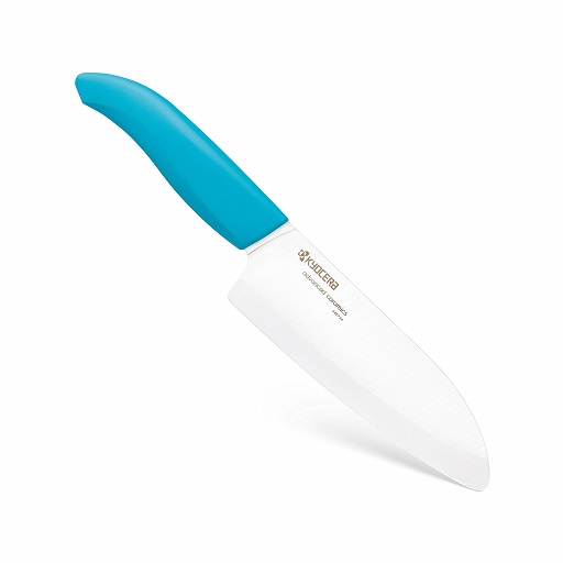 Kyocera Revolution Series Ceramic Santoku, Chef Knife for Your Cooking Needs, 5.5”, Blue, List Price is $60, Now Only $20.04, You Save $39.96