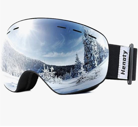 相当白菜！Henoty 防紫外线滑雪护目镜，轻质无边框，防刮防尘，男女通用，折上折后仅售 $10.49