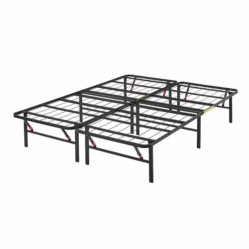 ​Amazon Basics Foldable Metal Platform Bed Frame with Tool Free Setup, 14 Inches High, Full, Black Full 14-Inch, Only $37.75