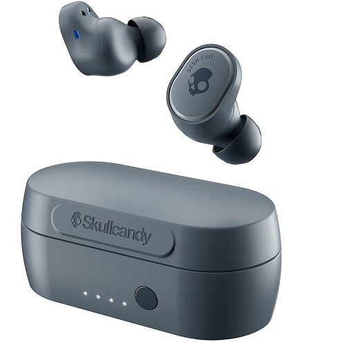 Skullcandy Sesh Evo In-Ear Wireless Earbuds, 24 Hr Battery, Microphone, Works with iPhone Android and Bluetooth Devices - Grey Chill Grey Earbuds, List Price is $49.99, Now Only $24.99