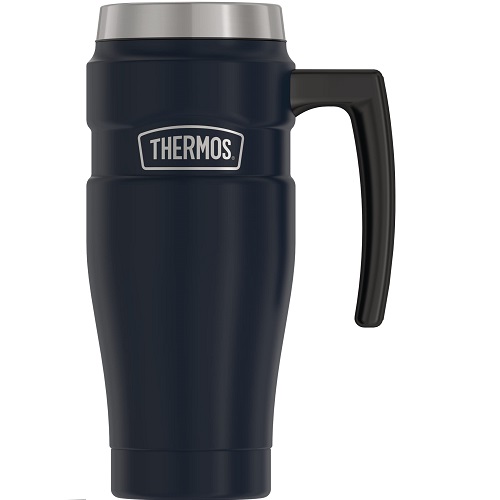 THERMOS Stainless King Vacuum-Insulated Travel Mug, 16 Ounce, Midnight Blue, List Price is $29.99, Now Only $18.07