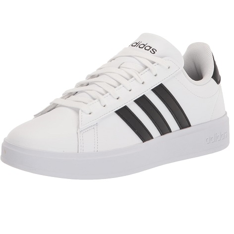 adidas Women's Grand Court 2.0 Tennis Shoe 8.5 Ftwr White/Core Black/Core Black, List Price is $70, Now Only $28.00