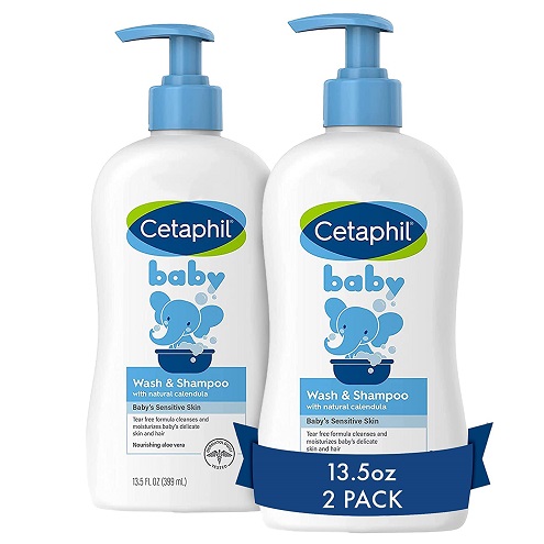 Cetaphil Baby Wash & Shampoo, 13.5oz Pack of 2, Hypoallergenic, Gentle Enough for Everyday Use, Soap Free Fresh NEW 2 Pack, Wash & Shampoo., List Price is $18.98, Now Only $11.39
