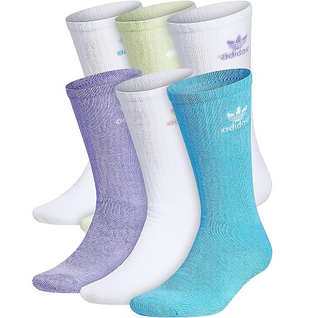 adidas Originals unisex-adult Trefoil Crew Socks (6-pair), only $10.00
