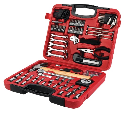 Performance Tool W1532 107pc Home & Auto Tool Set, Hand Tools - Tool Sets , Red 107 Pieces, Now Only $24.03