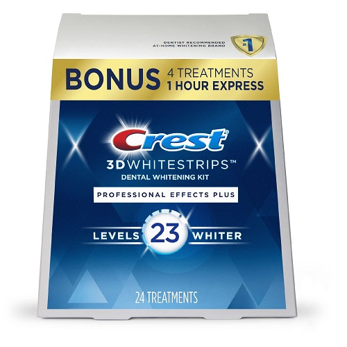 Crest 3D Whitestrips, Professional Effects Plus, Teeth Whitening Strip Kit, 48 Strips (24 Count Pack) Unflavored 20 Count (Pack of 1), List Price is $49.99, Now Only $29.99