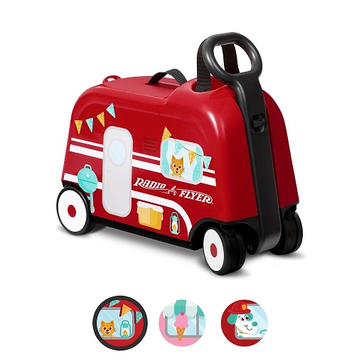 可以骑行的行李箱！Radio Flyer  儿童4轮可滑行行李箱，现仅售$34.99，免运费。三色可选！
