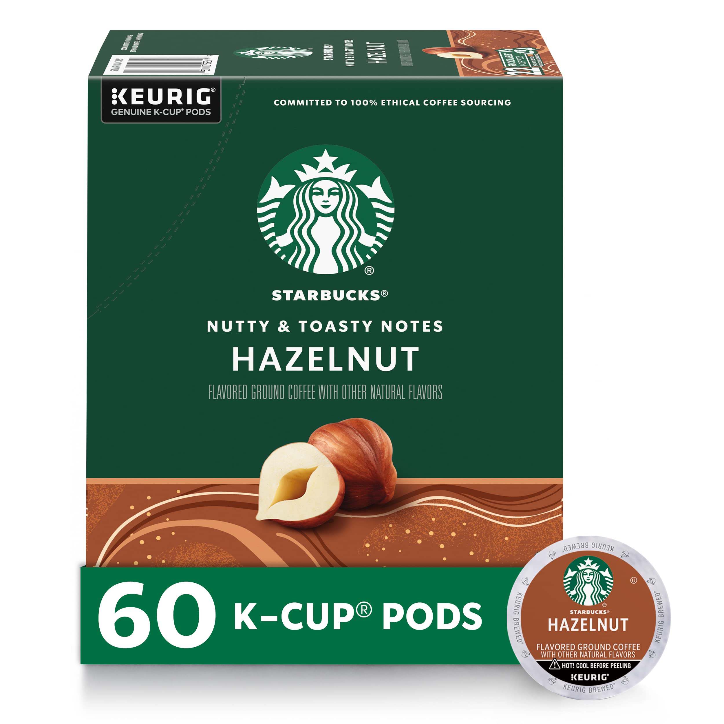 史低价！Starbucks星巴克 中度烘培 K-Cup 咖啡胶囊，60粒，原价$55.55，现点击coupon后仅售$30.51，免运费！