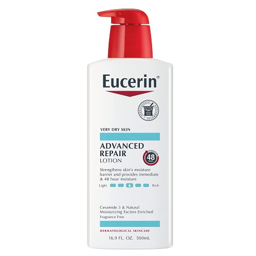 Eucerin Advanced Repair Body Lotion, Unscented Body Lotion for Dry Skin, 16.9 Fl Oz Pump Bottle, List Price is $12.99, Now Only $10.42