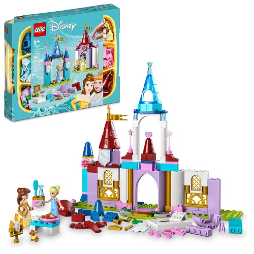 LEGO Disney Princess Creative Castles 43219​, Toy Castle Playset with Belle and Cinderella Mini-Dolls and Bricks Sorting Box, Travel Toys for Kids, Girls and Boys Ages 6+,Only $27.99
