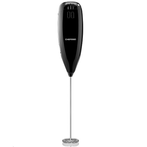Chefman Handheld Electric Milk Frother Create Foam for Coffee, Cappuccinos, & Lattes, Mix Matcha & Protein Powder, Cordless & Compact, Stainless Steel Wand, Battery Operated, Only $9.72