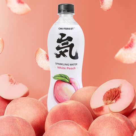 CHI FOREST Peach Sparkling Water 15 Bottles, Flavored Sparkling Water, 0 Sugar and 0 Calorie Bubbly Water, Refreshing Carbonated Water, 16.2 Fl oz,White Peach, Now Only $11.99