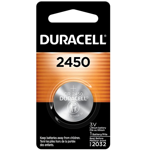 Duracell 2450 3V Lithium Battery, 1 Count Pack, Lithium Coin Battery for Medical and Fitness Devices, Watches, and more, CR Lithium 3 Volt Cell 1 Count (Pack of 1),   Only $2.56