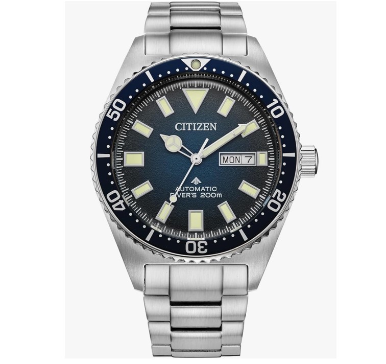 受邀者特惠！西铁城男士 Promaster 潜水自动不锈钢外壳手表，带蓝色渐变表盘，现仅售$199.99 （58% off）