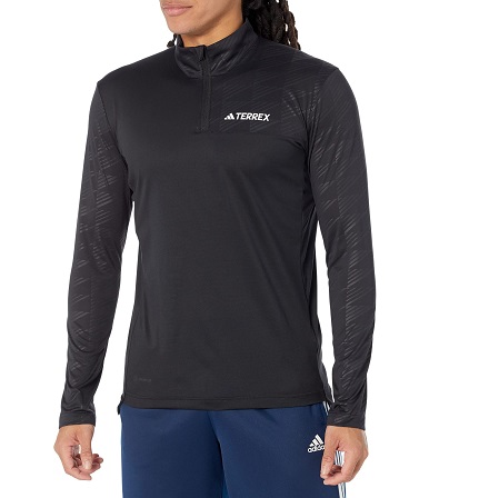 adidas Men's Terrex Multi Half Zip Long-Sleeve T-Shirt, List Price is $65, Now Only $17.34, You Save $47.66