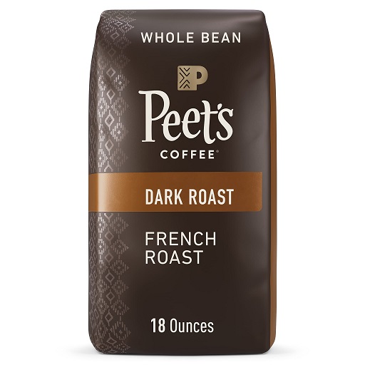 史低价！Peet's Coffee  法式深度烘焙咖啡，整豆咖啡，18 oz，原价$17.97，现点击coupon后仅售$10.98，免运费！