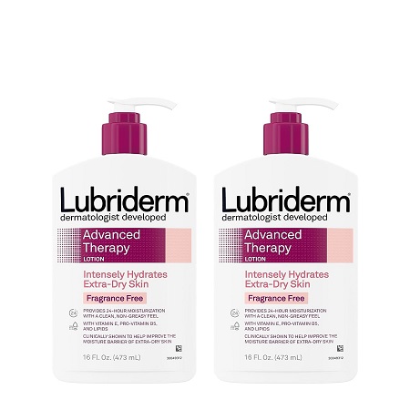 Lubriderm Advanced Therapy Lotion for Extra-Dry Skin, 16-Ounce Pump Bottles (Pack of 2) , only $8.54