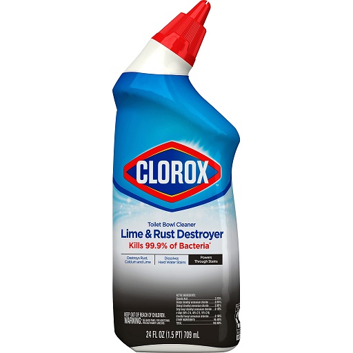Clorox Toilet Bowl Cleaner, Tough Stain Remover, Automatic Towlet Bowl Cleaner, Healthcare Cleaning and Industrial Cleaning, 24 Ounces Each (Pack of 12)Only $22.38