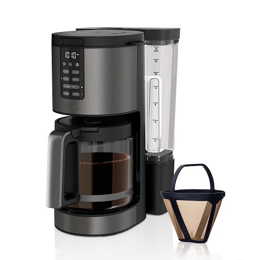 Ninja DCM201BK Programmable XL 14-Cup Coffee Maker PRO, 14-Cup Glass Carafe, Freshness Timer, with Permanent Filter, Black Stainless Steel 14-Cup Carafe Black, List Price is $99.99, Now Only $69.99