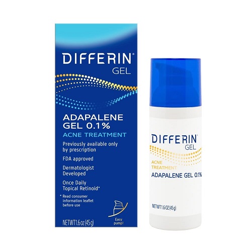 Differin Acne Treatment Gel, 90 Day Supply, Retinoid Treatment for Face with 0.1% Adapalene, Gentle Skin Care for Acne Prone Sensitive Skin, 45g Pump, List Price is $36.49, Now Only $15.88