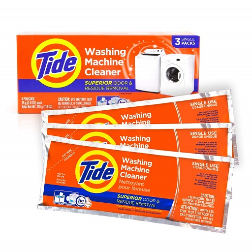 Washing Machine Cleaner by Tide for Front and Top Loader Washer Machines,(2.6oz each) (Pack of 5) (Packaging May Vary), only $4.39
