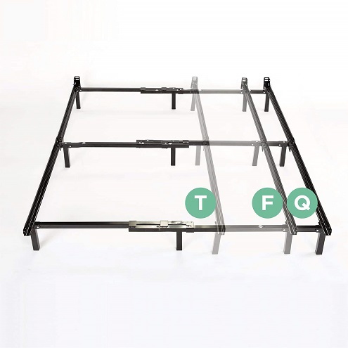 ZINUS Compack Metal Adjustable Bed Frame / 7 Inch Support Bed Frame for Box Spring and Mattress Set, Twin/Full/Queen, Black Twin/Full/Queen Black, List Price is $59, Now Only $38.20