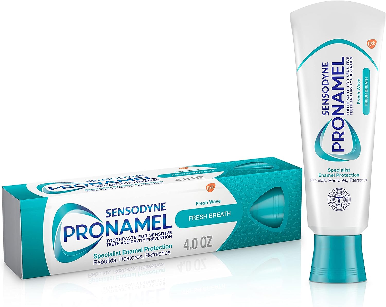 Sensodyne Pronamel Fresh Breath Enamel Toothpaste for Sensitive Teeth and Cavity Protection, Sensitivity Protection and Cavity Protection, Fresh Wave - 4 Ounces, only $4.35