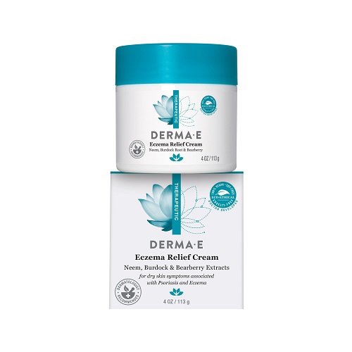 DERMA E Eczema Relief Cream – All Natural Itch Relief Cream – Soothing Eczema Cream Relieves Flaky, Scaly and Dry Skin - Antioxidant-Rich Topical Eczema and Psoriasis Cream, 4oz Only $10.02