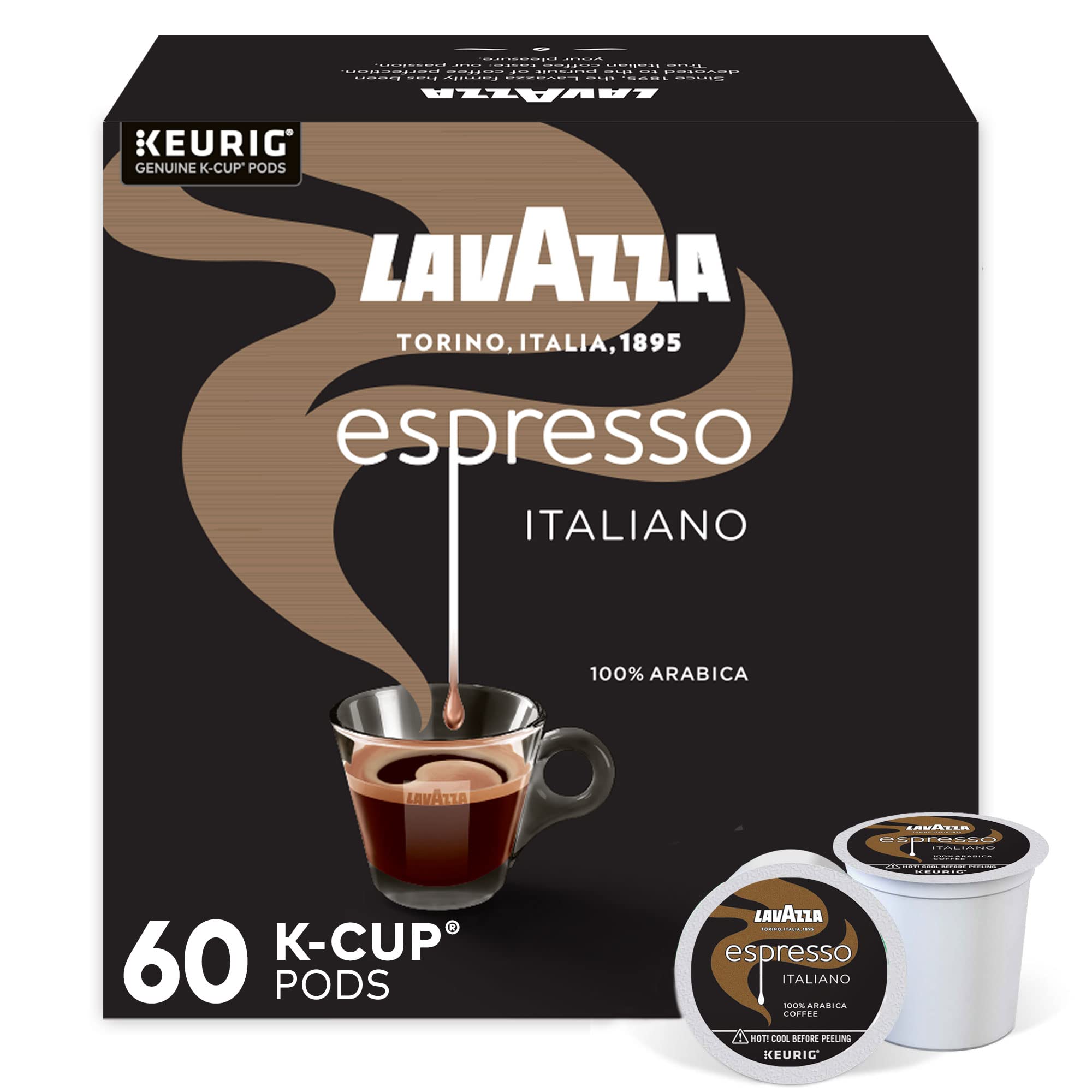 Lavazza Espresso Italiano Single-Serve Coffee K-Cups for Keurig Brewer, Medium Roast, 100% Arabica, Value Pack, 10 Count (Pack of 6) Espresso Italiano 10 Count (Pack of 6), Now Only $29.58