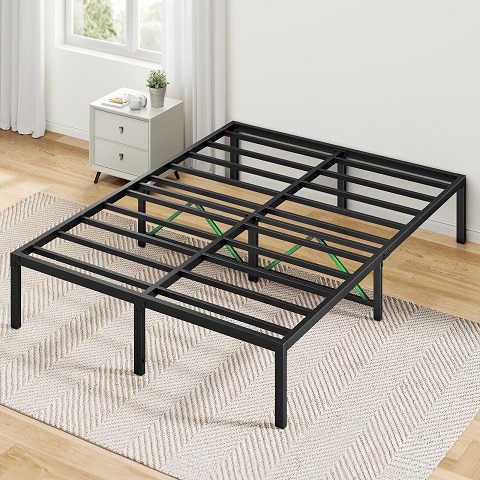 Marsail Bed Frame Queen Size, 14 Inch Metal Bed Frame with Enhanced Support Structure & Enclosing Edges, Platform Bed Frame with Large Storage Space, 1400 lbs Max Weight,  MSBFQ01, Now Only $59.99