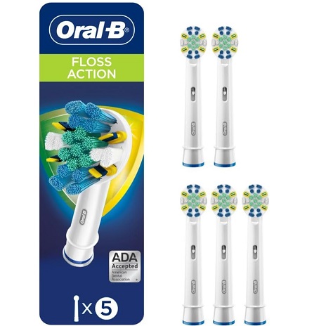 Oral-B FlossAction Electric Toothbrush Replacement Brush Heads, 5 Count, Only $22.72