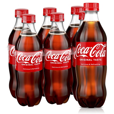 Coca-Cola 可口可乐 饮料，经典款，16.9 oz/瓶，共6瓶，原价$4.98，现仅售$3.78