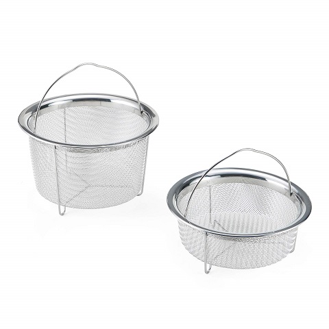 Instant Pot Official Mesh Steamer Basket, Set of 2, Stainless Steel, List Price is $26.44, Now Only $14.09, You Save $12.35
