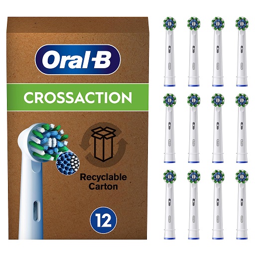 手慢无！Oral-B 电动牙刷 CrossAction 牙刷替换头，12个，原价$54.81，现仅售$32.00，免运费！